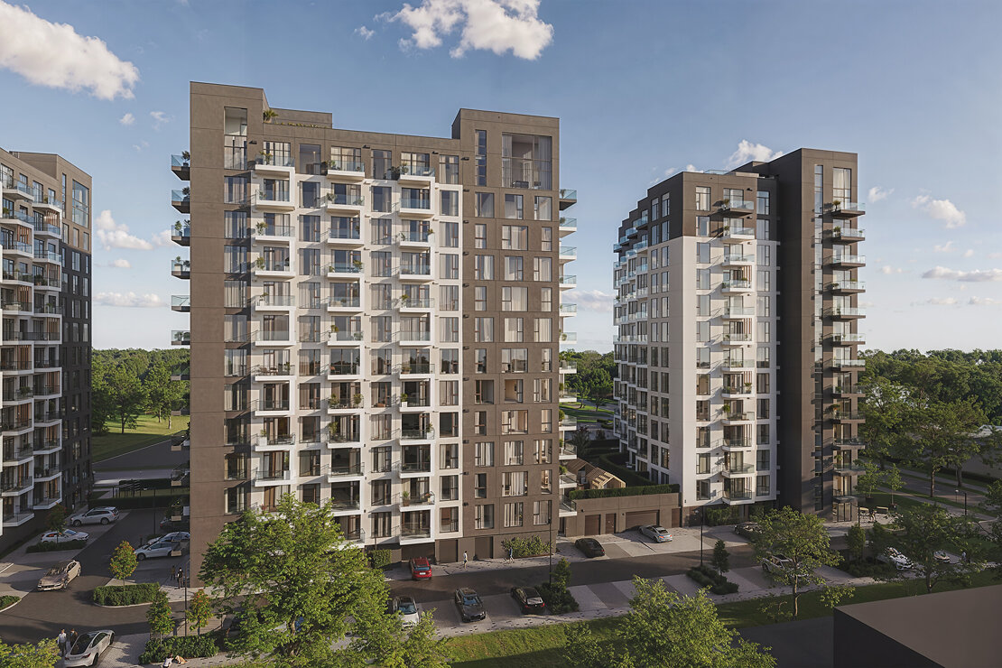 Arena Garden Towers — jauns projekts Skanste, Rīga (1. attēls)