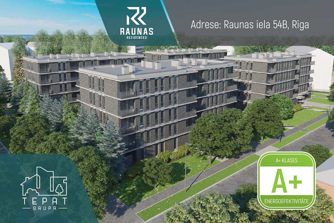 Raunas Rezidences 3.kārta — jauns projekts Teika, Rīga (1. attēls)