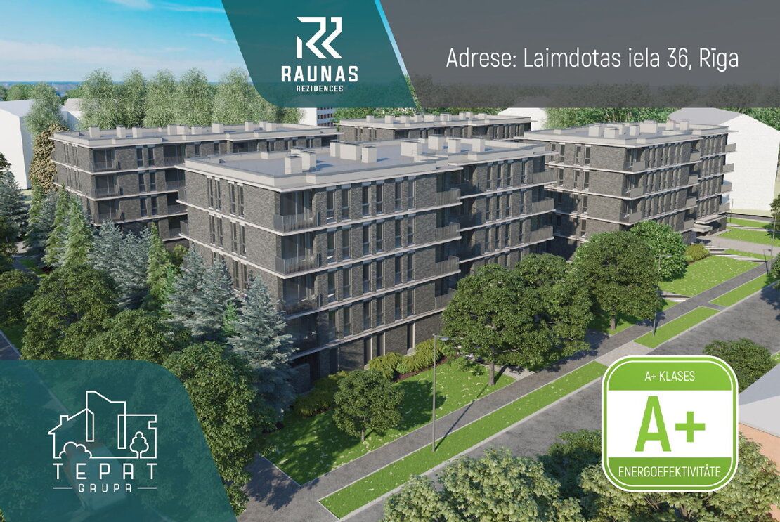 Raunas Rezidences 4.kārta — jauns projekts Teika, Rīga (1. attēls)